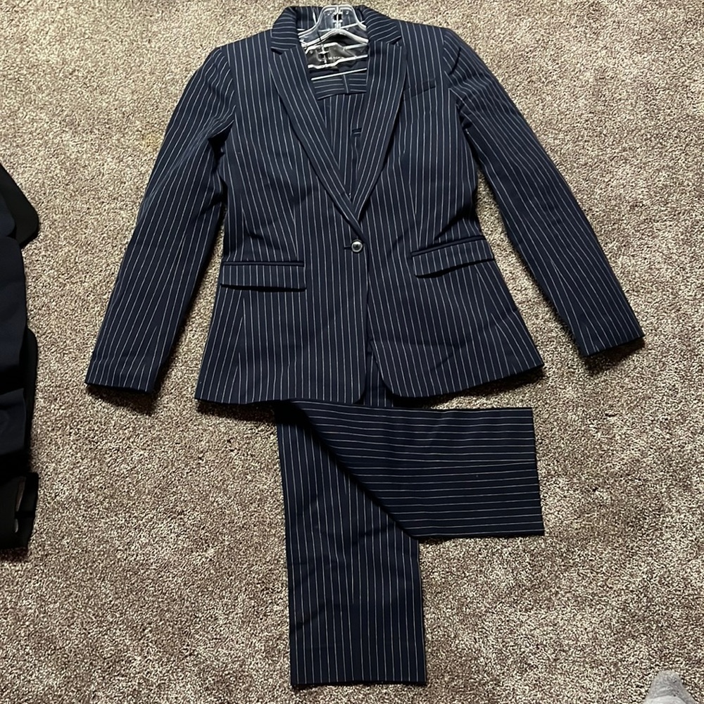 Blue striped matching set